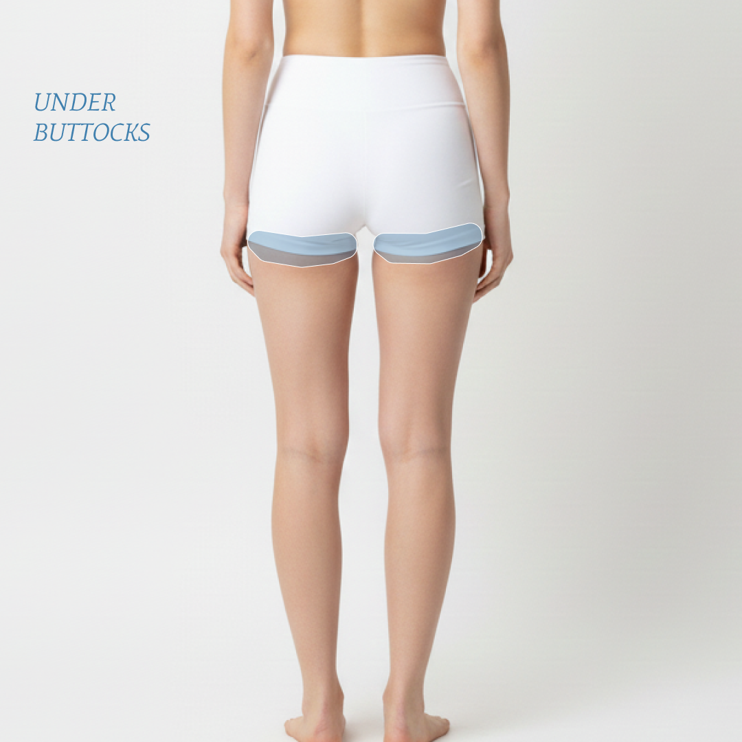 UNDER BUTTOCKS