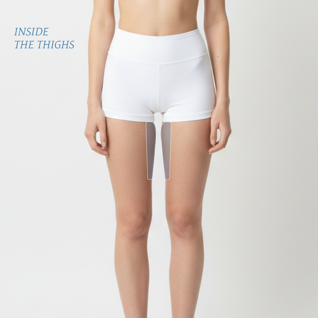 INSIDE THE THIGHS